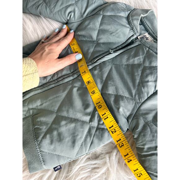 B’gosh NWT Baby Boy Quilted Full-Zip Bomber Jacket Outerwear Sage Green Size 24M - Picture 9 of 10